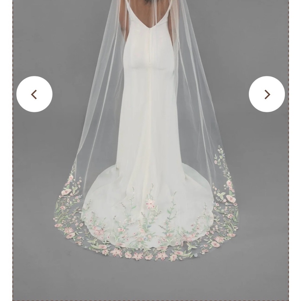Floral Embroidered Veil